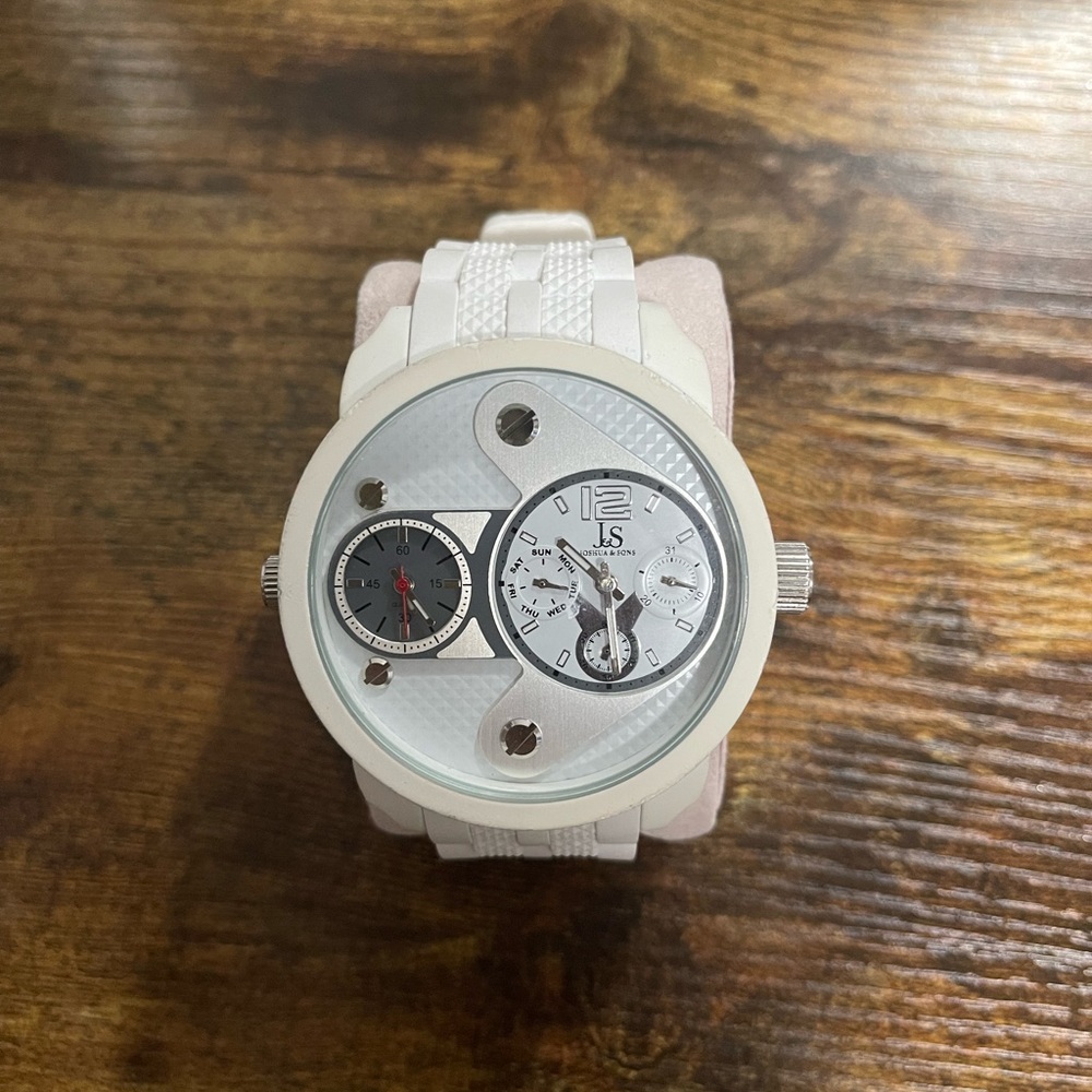 Men’s Oversized White Watch